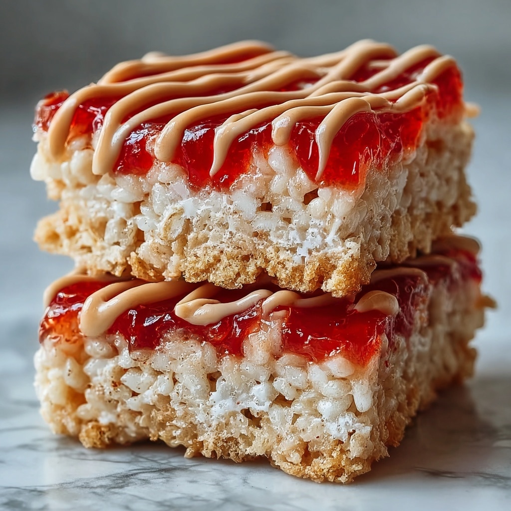 High-Protein PB&J Rice Krispie Bars Recipe - Recipe Image