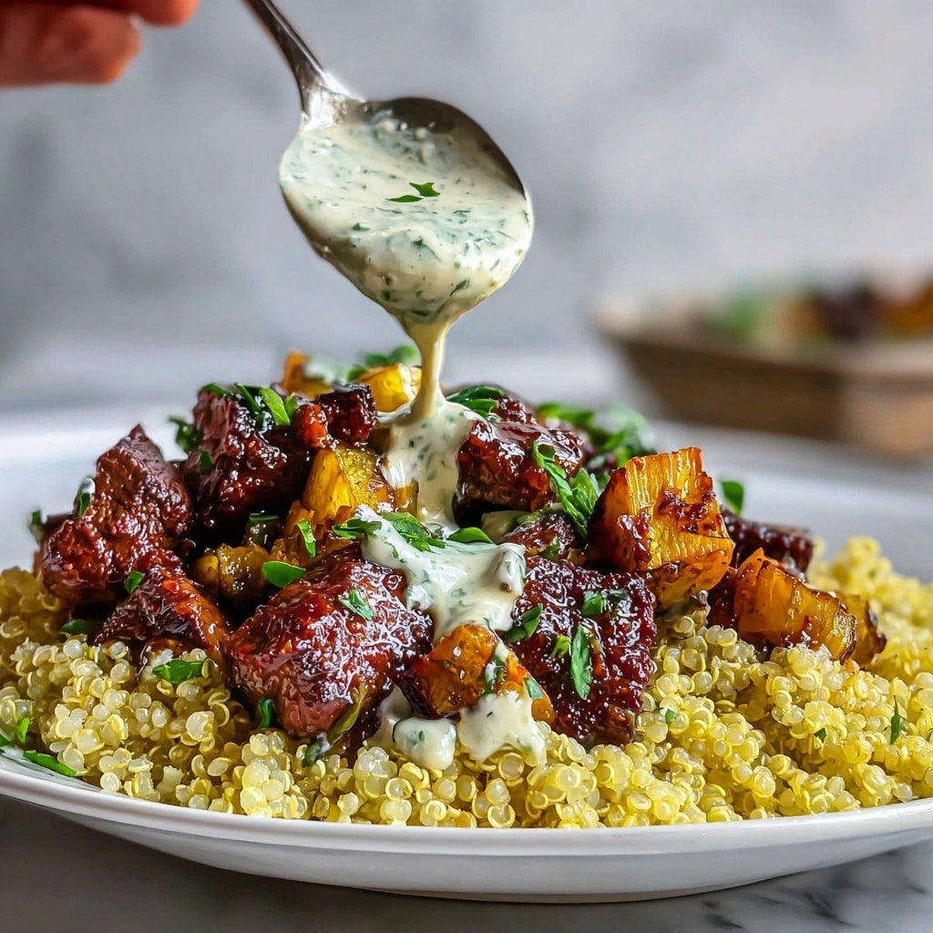 Butternut Squash Garlic Herb Steak Bowl Recipe - Recipe Image