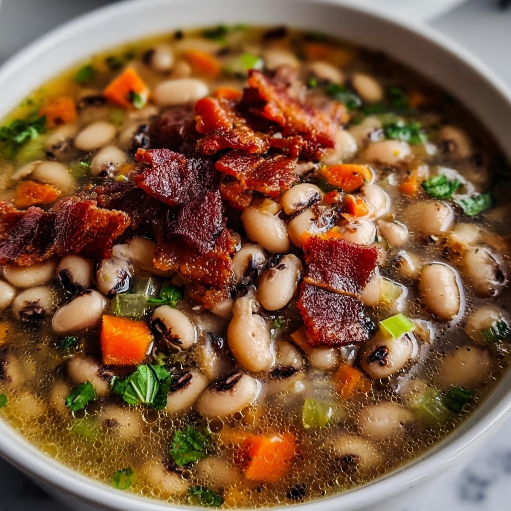 Black-Eyed Peas and Bacon Soup Recipe - Recipe Image