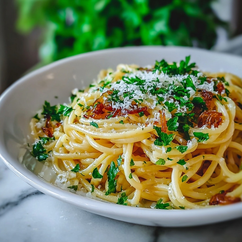 Cabbage Pasta with Garlic Parmesan Recipe - Recipe Image