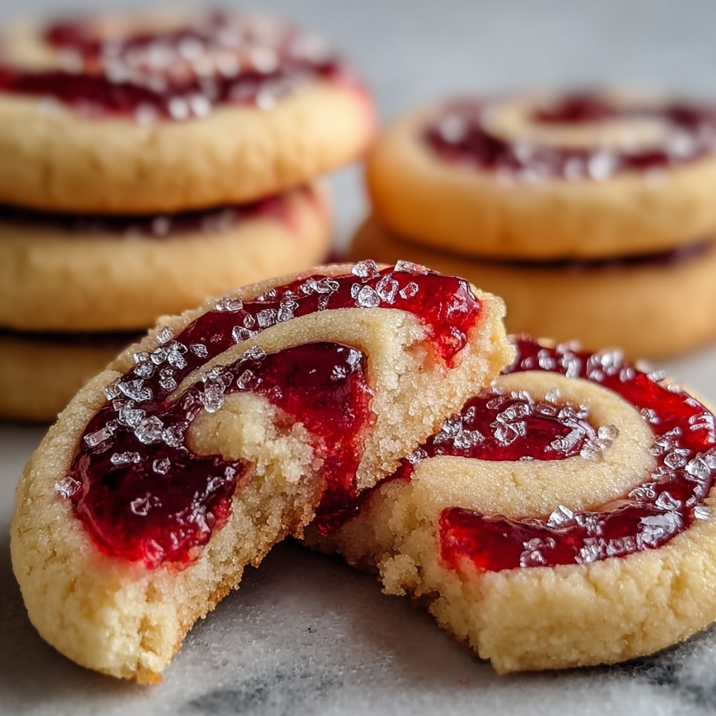 Raspberry Swirl Shortbread Cookies Recipe - Recipe Image