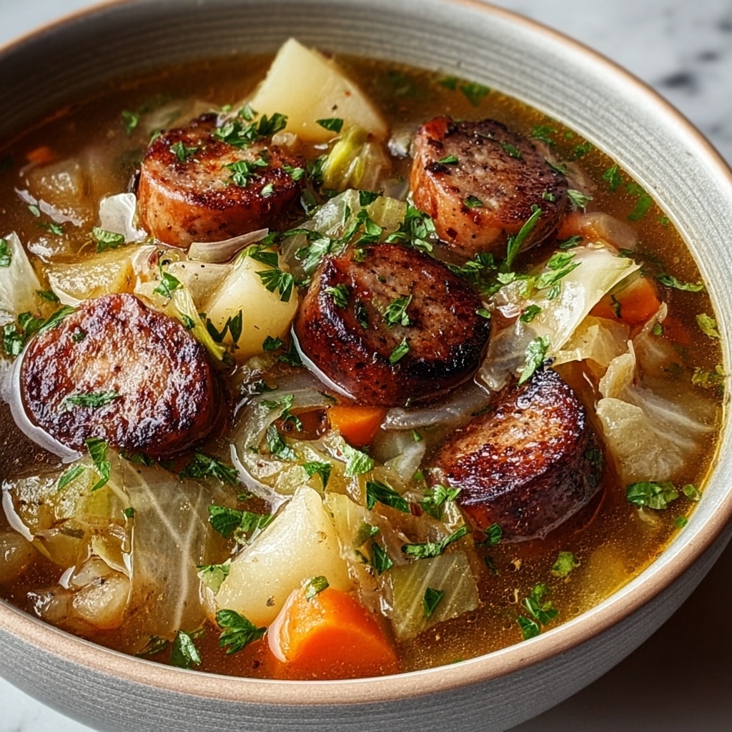 Sausage, Potato, and Cabbage Soup Recipe - Recipe Image