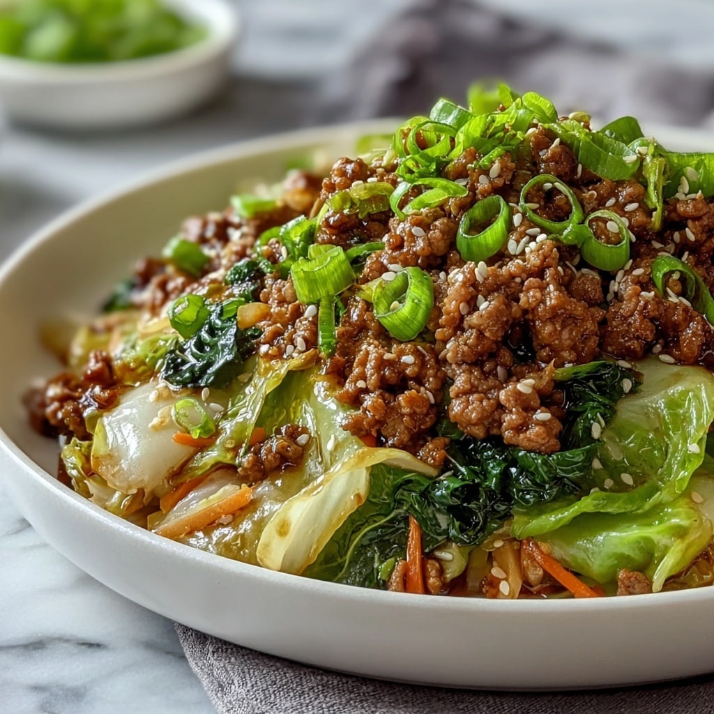 Chinese Ground Beef and Cabbage Stir-Fry Recipe - Recipe Image