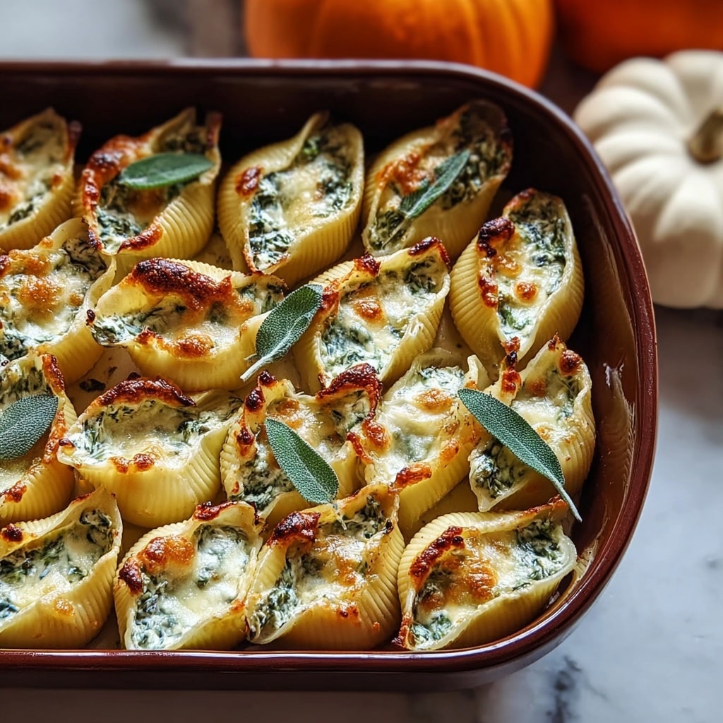 Pumpkin Gouda Stuffed Shells with Sage Alfredo Sauce Recipe - Recipe Image