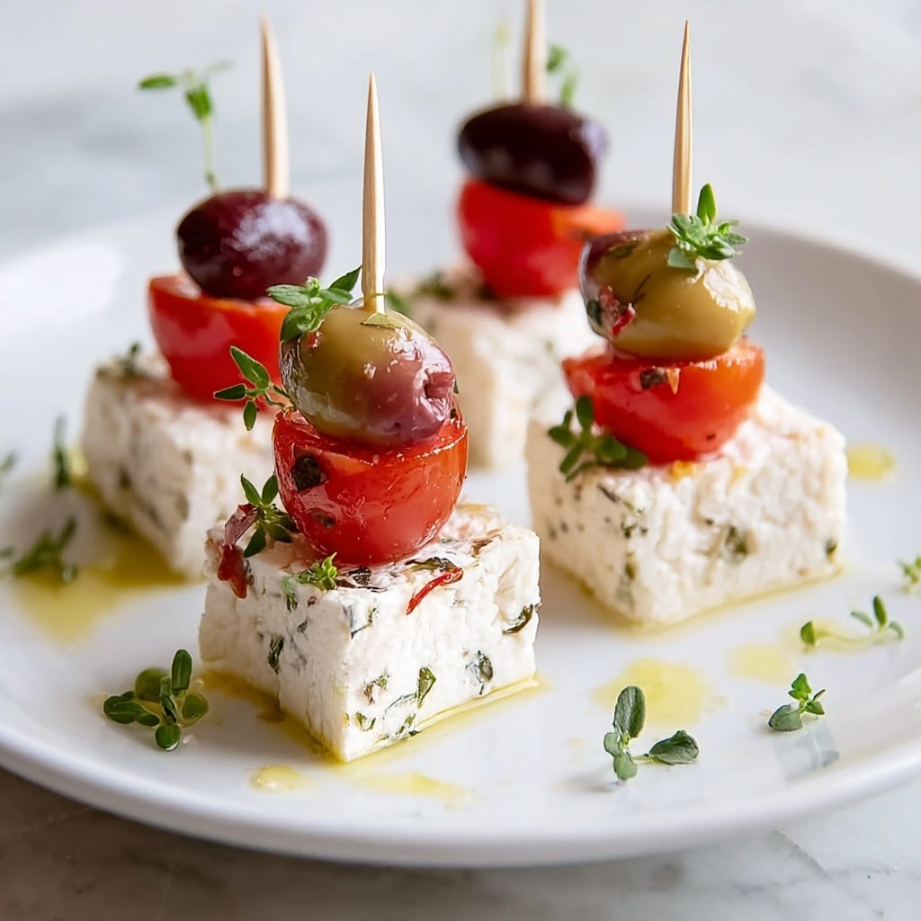Holiday Cheers Olive Feta Skewers Recipe