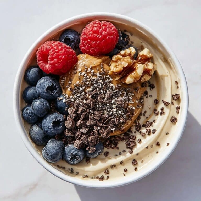 Protein Ice Cream Bowl with Berries, Nuts, and Chocolate Chips Recipe