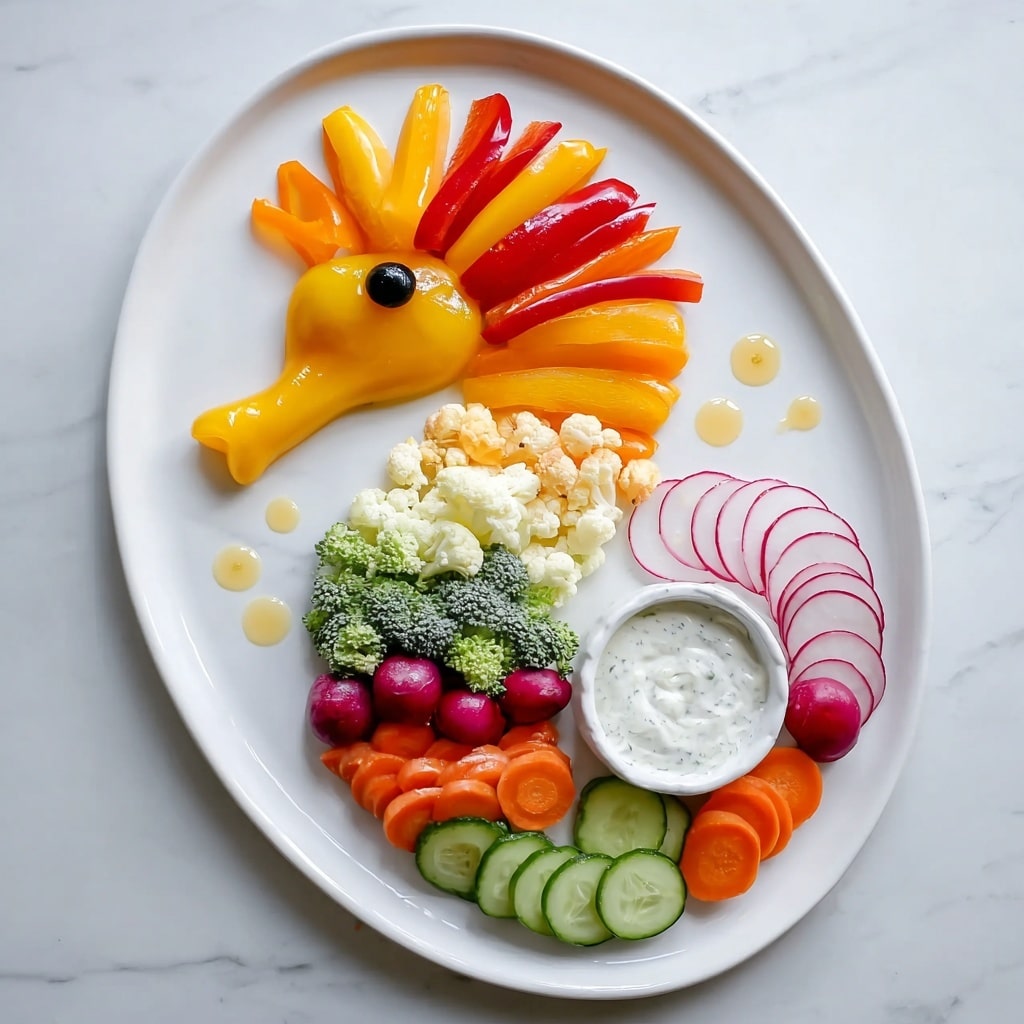 Seahorse Veggie Dip Platter Recipe