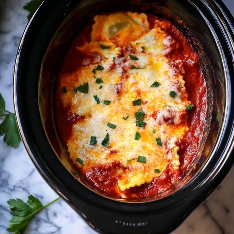 Crock Pot Cheesy Ravioli Recipe