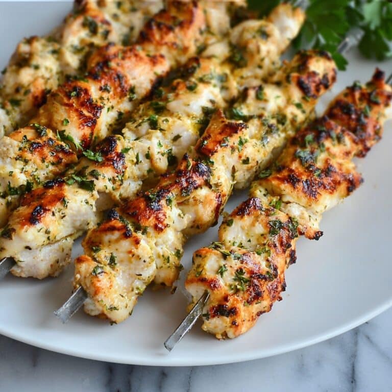 Garlic Parmesan Chicken Kebabs Recipe