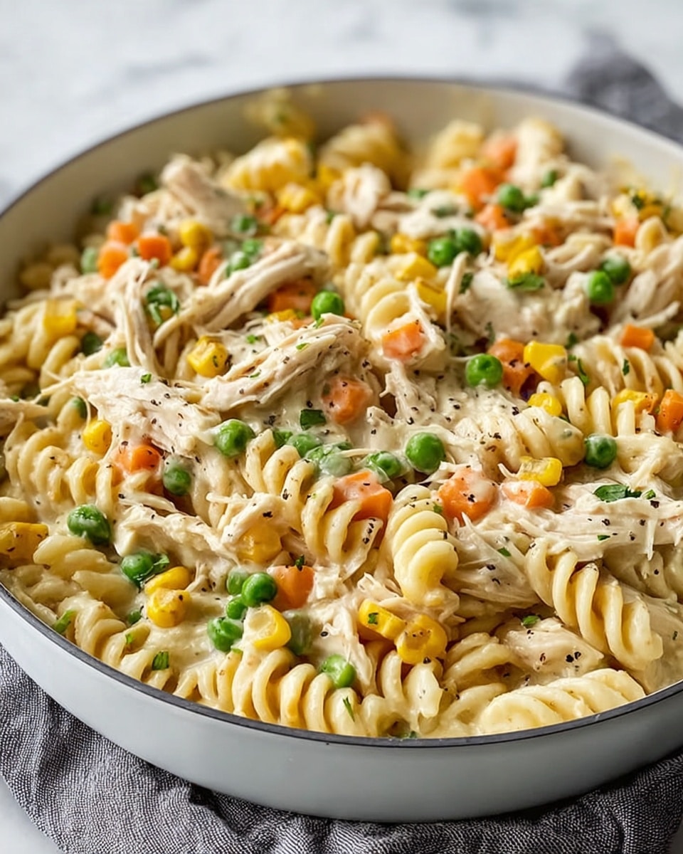 Chicken Pot Pie Pasta Recipe - Recipe Image
