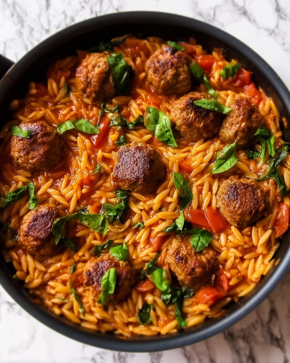 Meatball Orzo Skillet Recipe - Recipe Image
