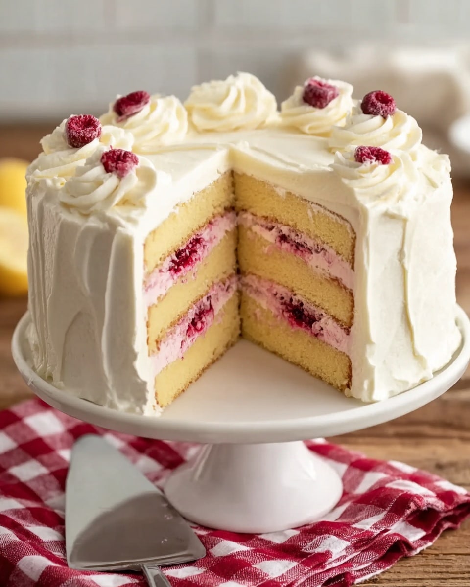 Raspberry Cake with Lemon Buttercream Recipe - Recipe Image