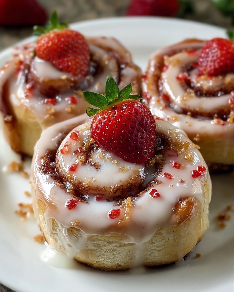 Strawberry Cheesecake Cinnabon Rolls Recipe - Recipe Image