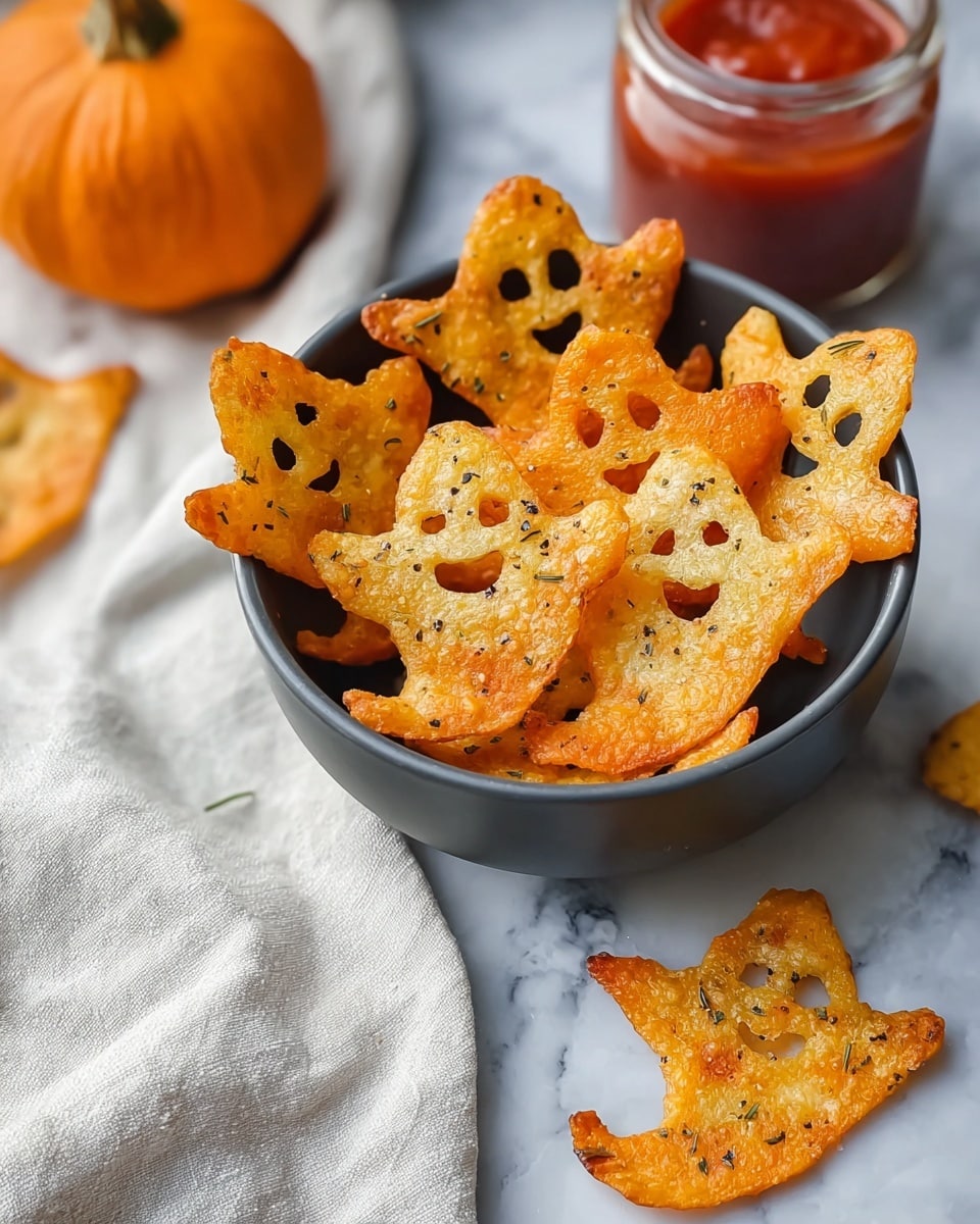 Spooky Baked Halloween Chips Recipe - Recipe Image