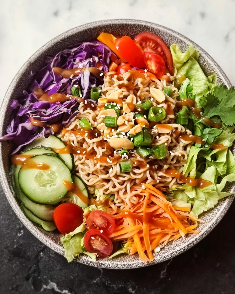 Crunchy Asian Ramen Noodle Salad Recipe - Recipe Image