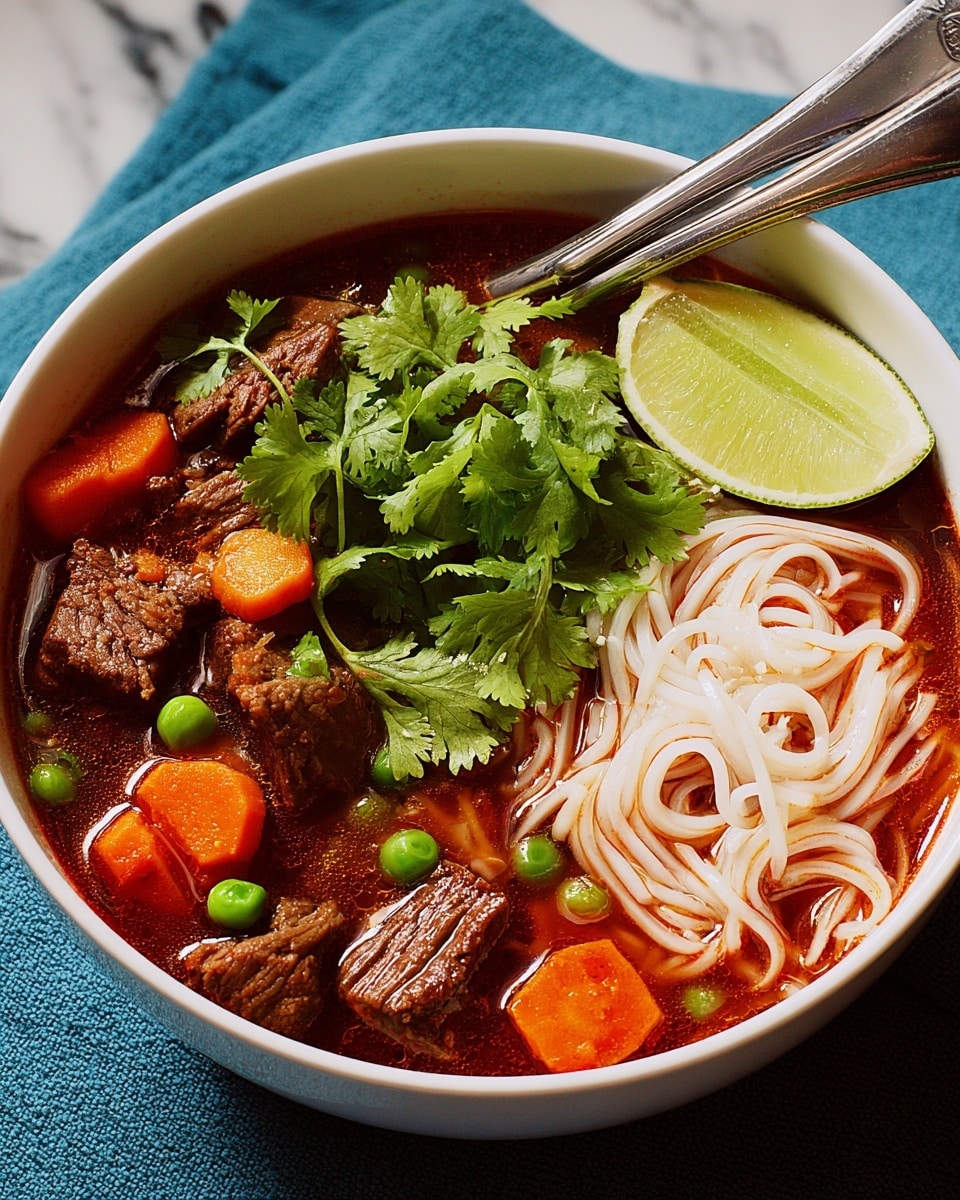 Bò Kho: Spicy Vietnamese Beef Stew with Noodles Recipe - Recipe Image
