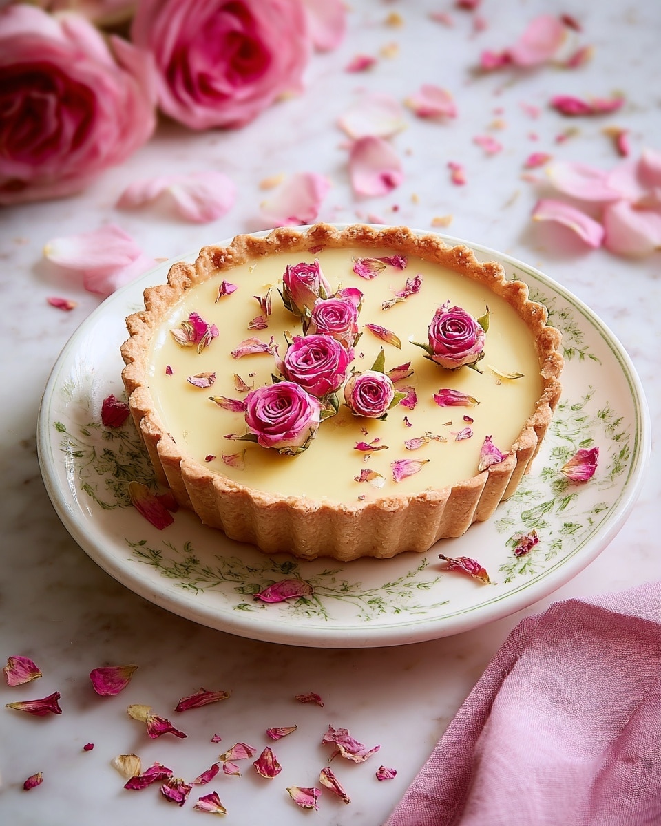 Rose Blossom Panna Cotta Tart Recipe - Recipe Image