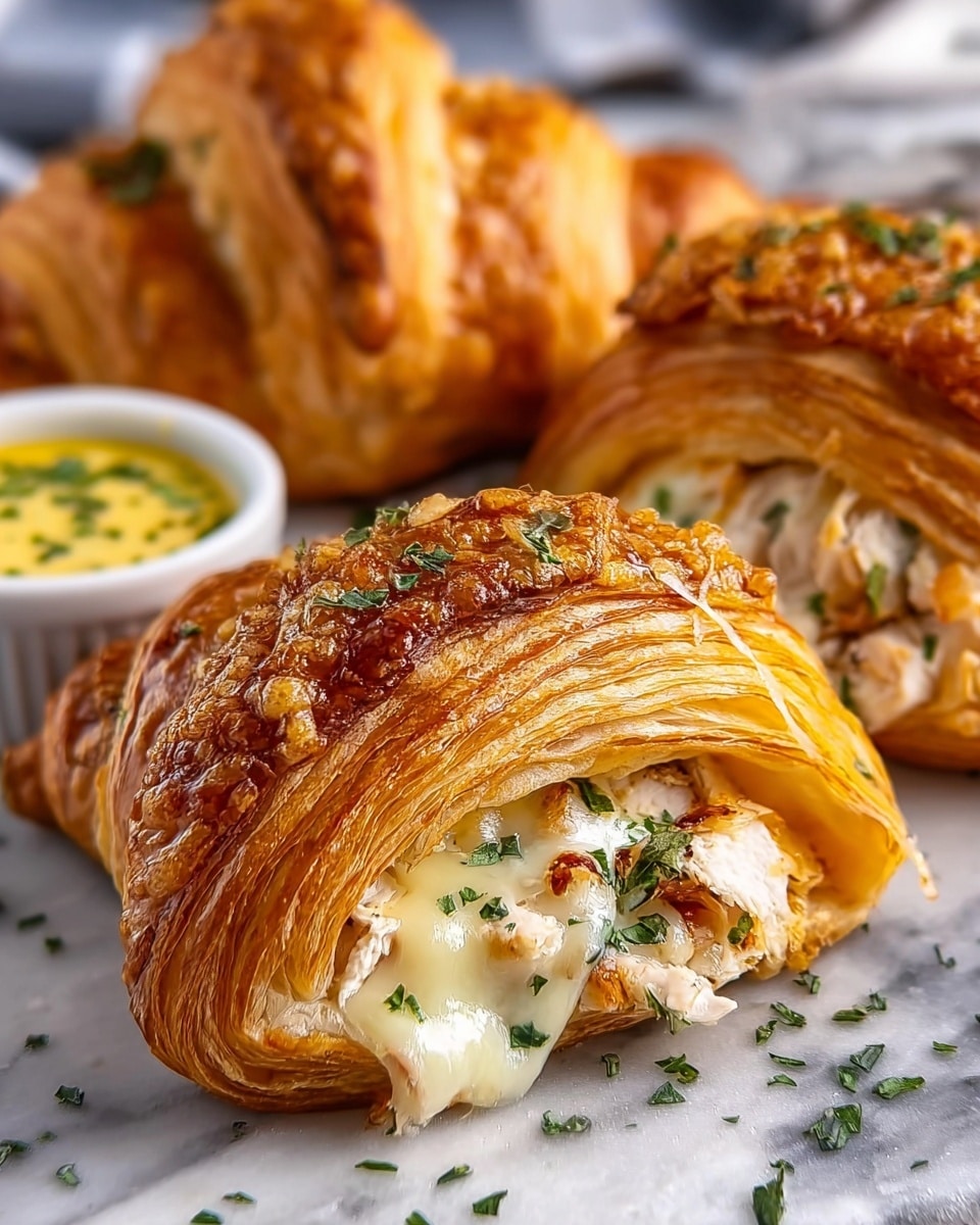 Buttery Garlic Baked Croissants with Turkey & Havarti Recipe - Recipe Image