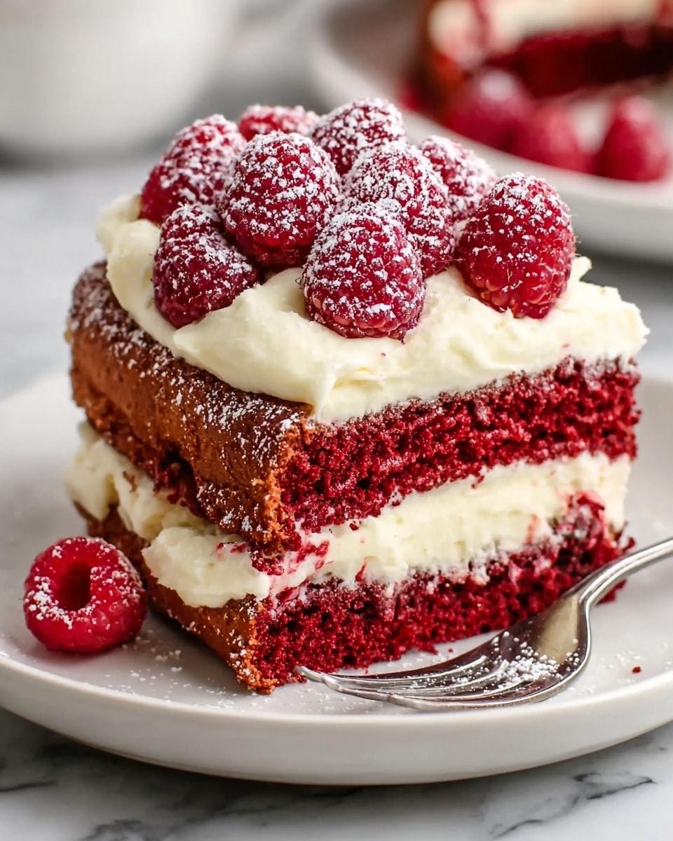 Red Velvet French Toast with Cream Cheese Drizzle Recipe - Recipe Image