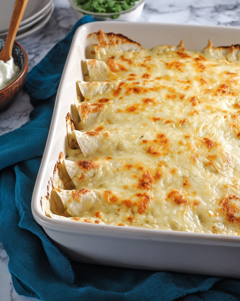 Creamy White Chicken Enchiladas Recipe - Recipe Image