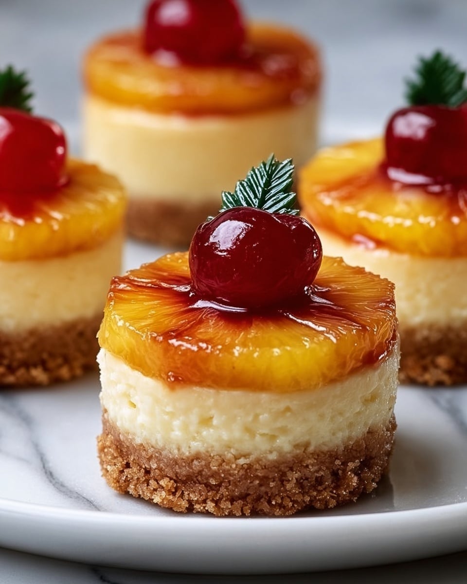 Mini Pineapple Upside-down Cheesecakes Recipe - Recipe Image