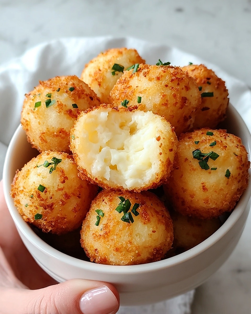 Air Fryer Cheesy Mashed Potato Balls Recipe - Recipe Image