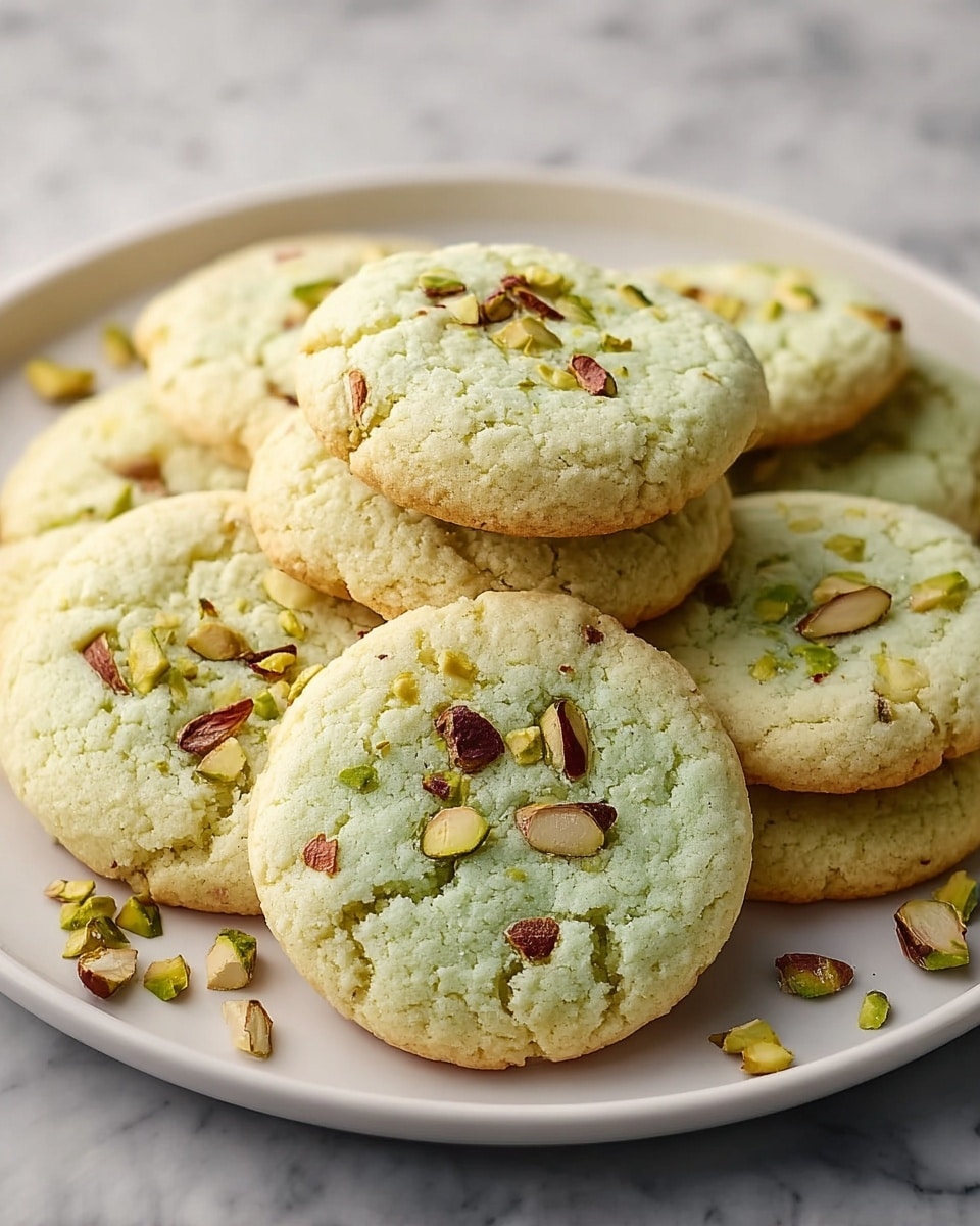 Pistachio Cookies with White Chocolate Chips Recipe - Recipe Image