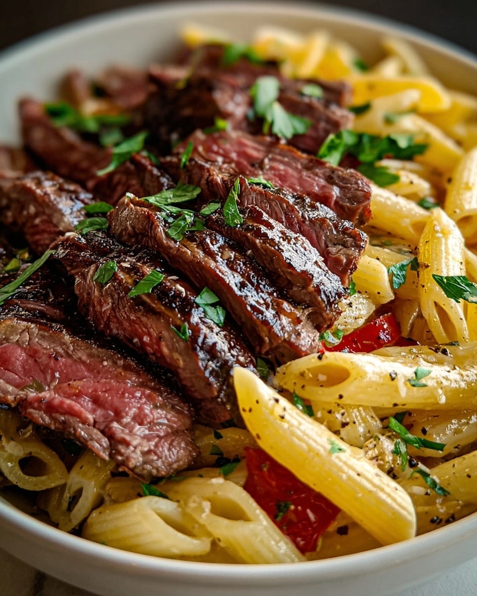 One-Pot Zesty Steak Pasta Recipe - Recipe Image