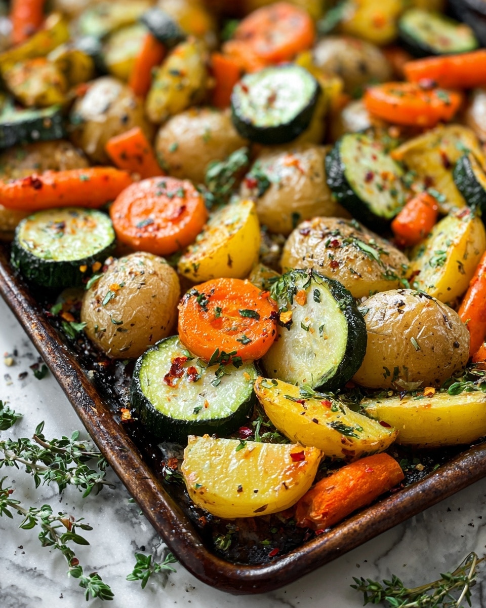 Roasted Potatoes, Carrots, and Zucchini Recipe - Recipe Image