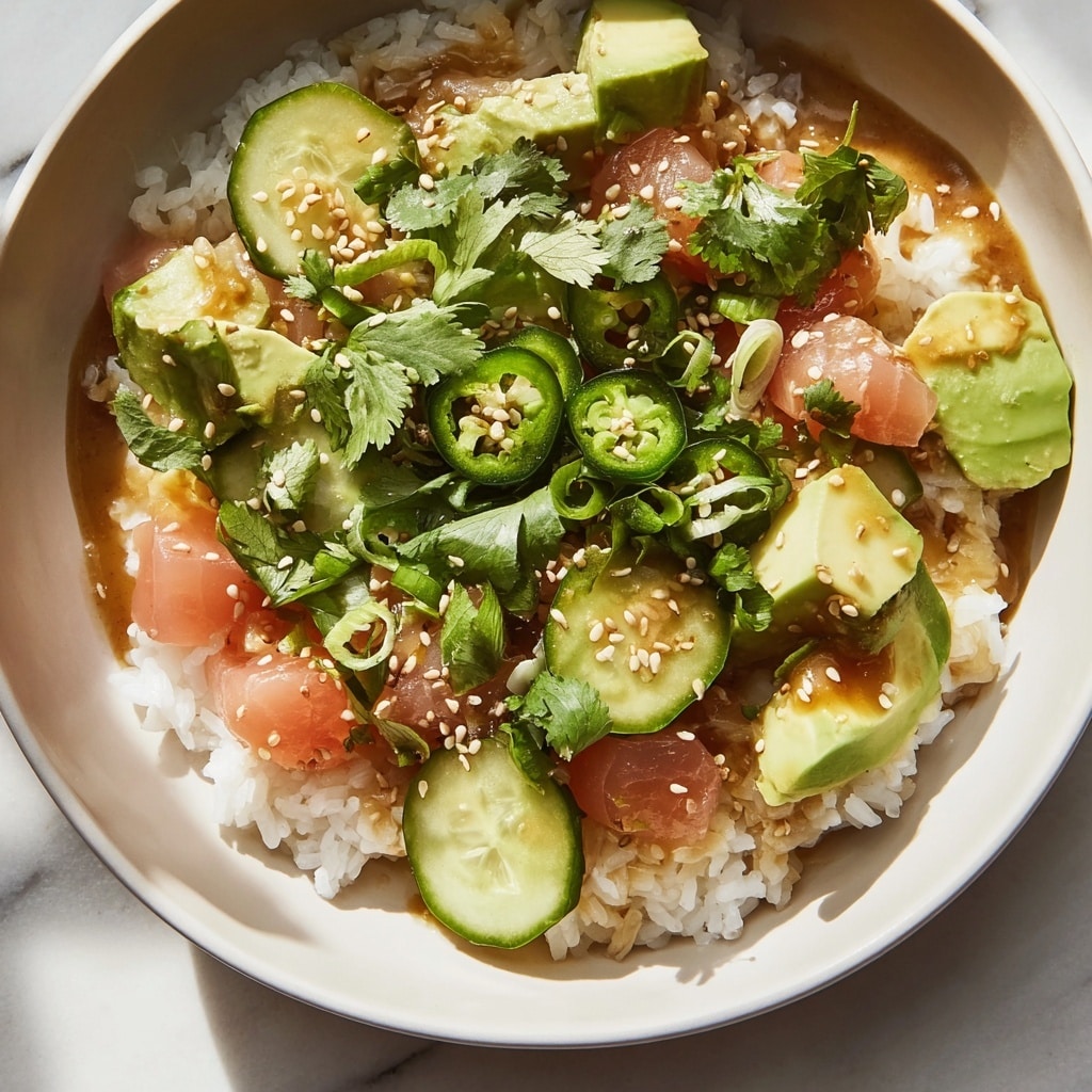 Tuna Avocado Rice Bowl Recipe - Recipe Image