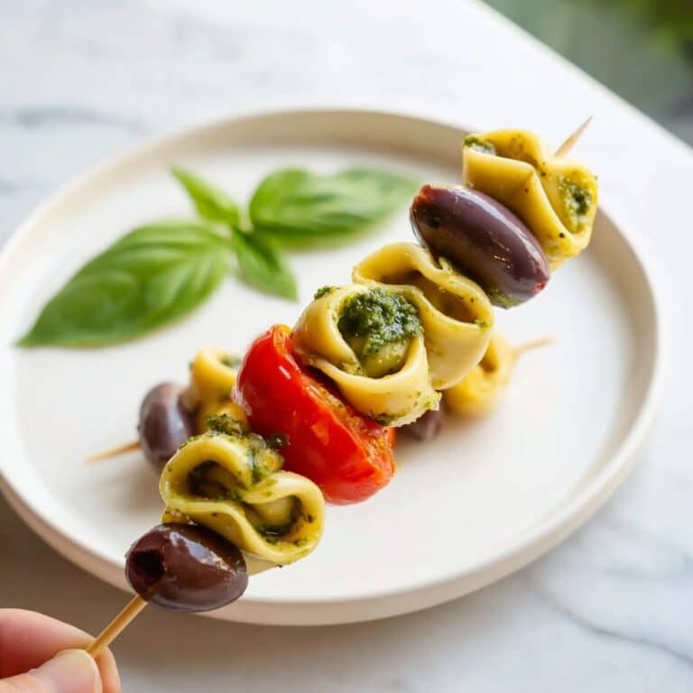 Tortellini Pesto Olive Skewers Recipe
