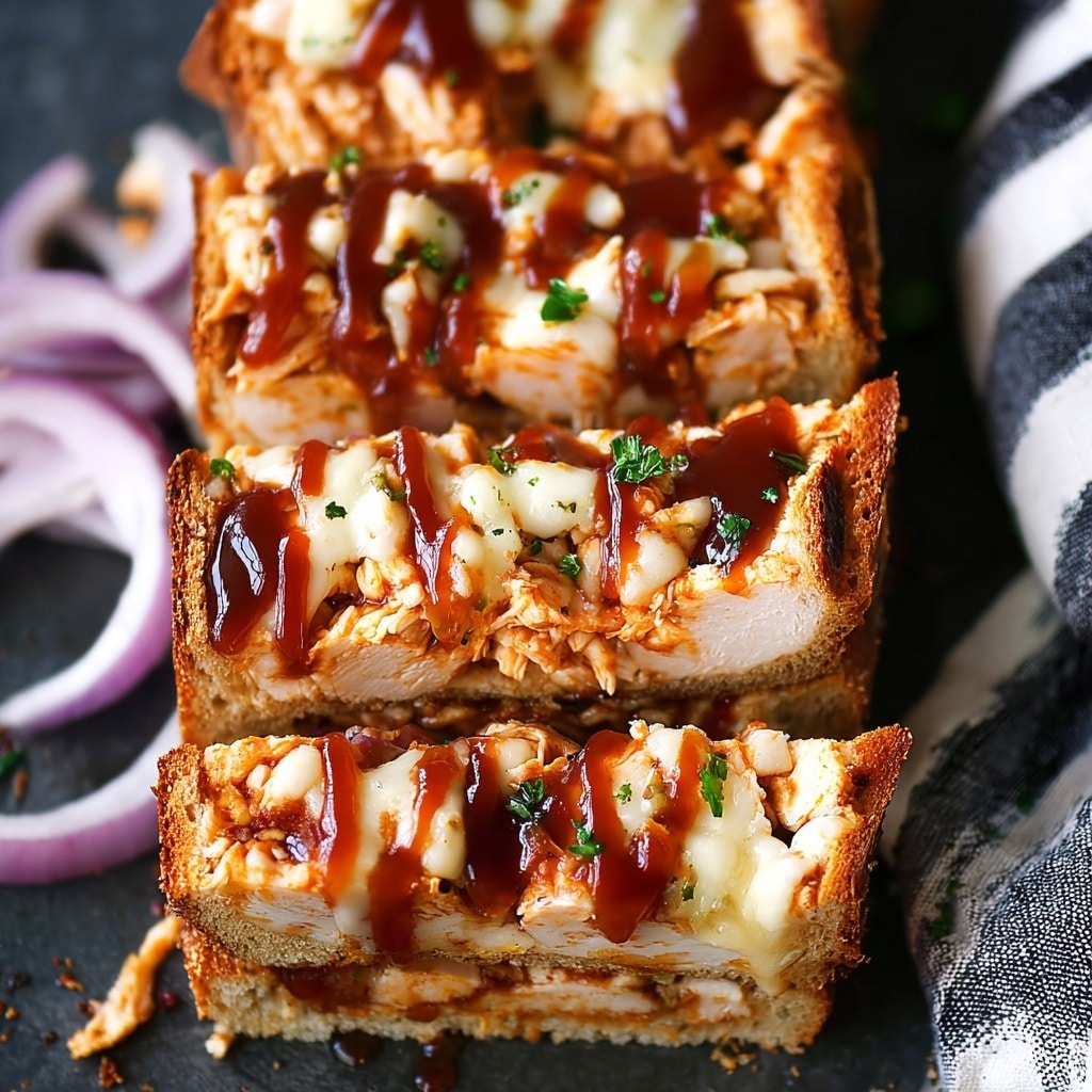 BBQ Chicken French Bread Pizza Recipe - Recipe Image