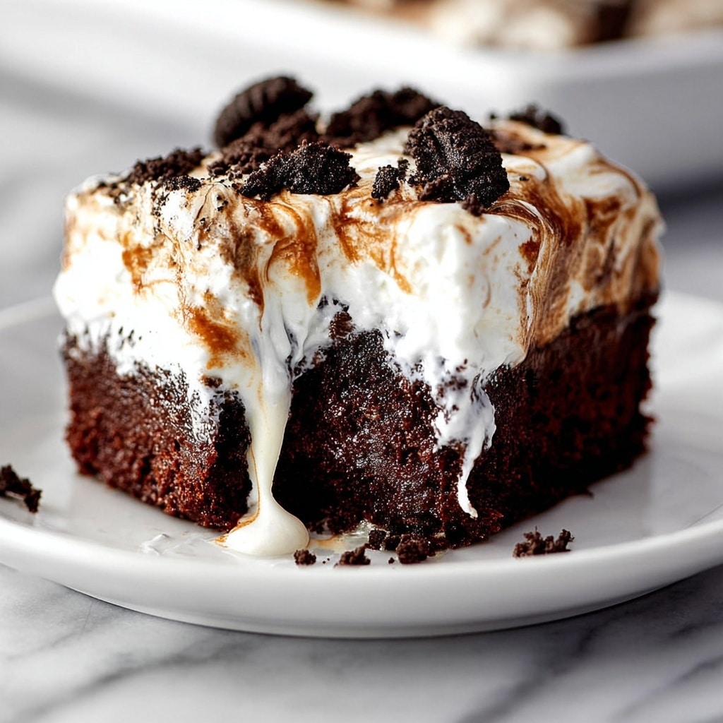 Oreo Pudding Poke Cake Recipe - Recipe Image