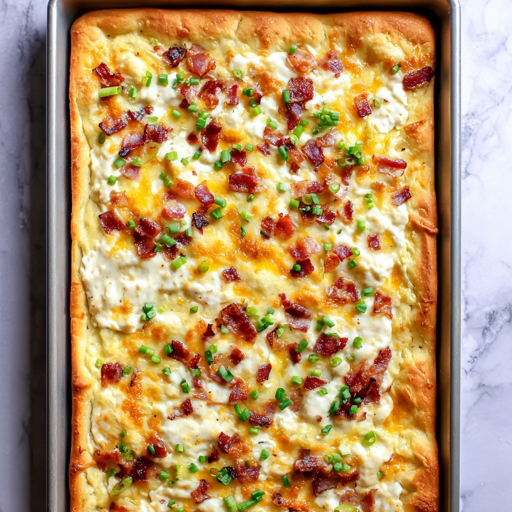 Sheet Pan Chicken Alfredo Pizza Recipe - Recipe Image