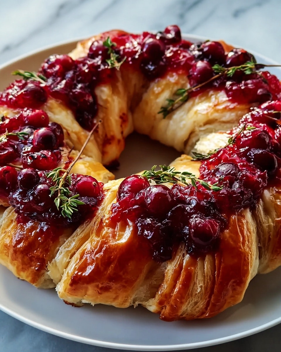 Thanksgiving Turkey and Cranberry Crescent Ring Recipe - Recipe Image