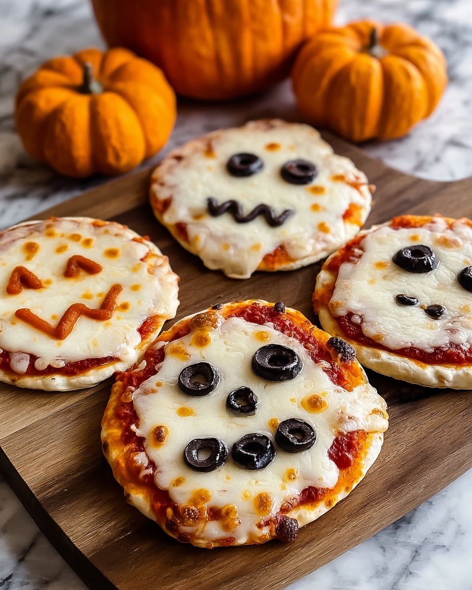 Easy Mini Halloween Pizzas Recipe - Recipe Image