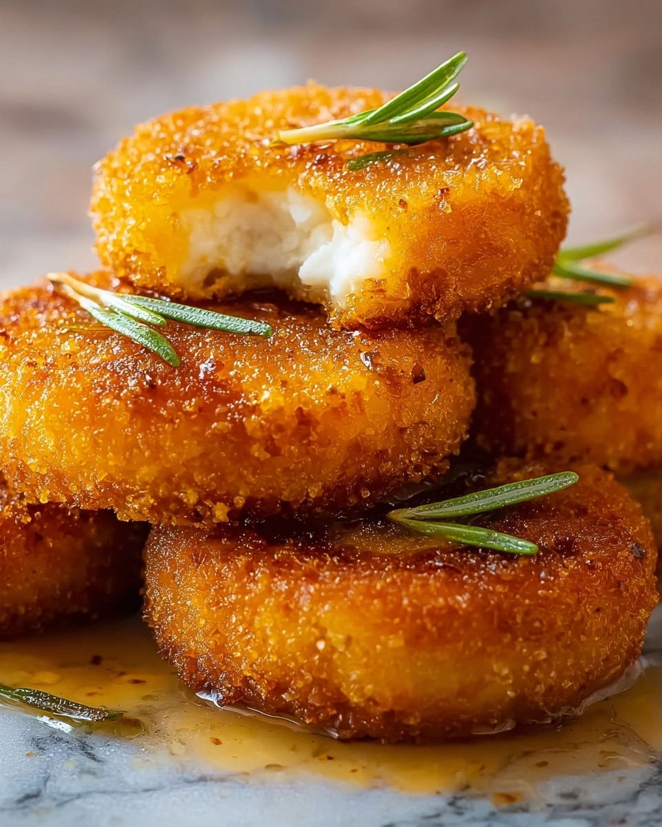 Fried Goat Cheese Balls with Spicy Sage Honey Recipe - Recipe Image