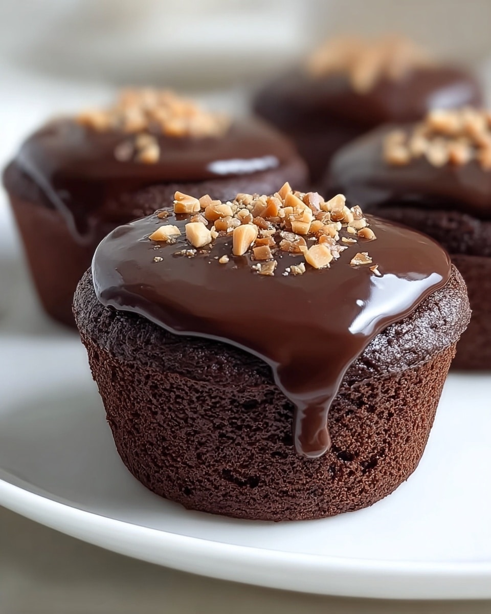 Mini Flourless Peanut Butter Chocolate Cakes Recipe - Recipe Image