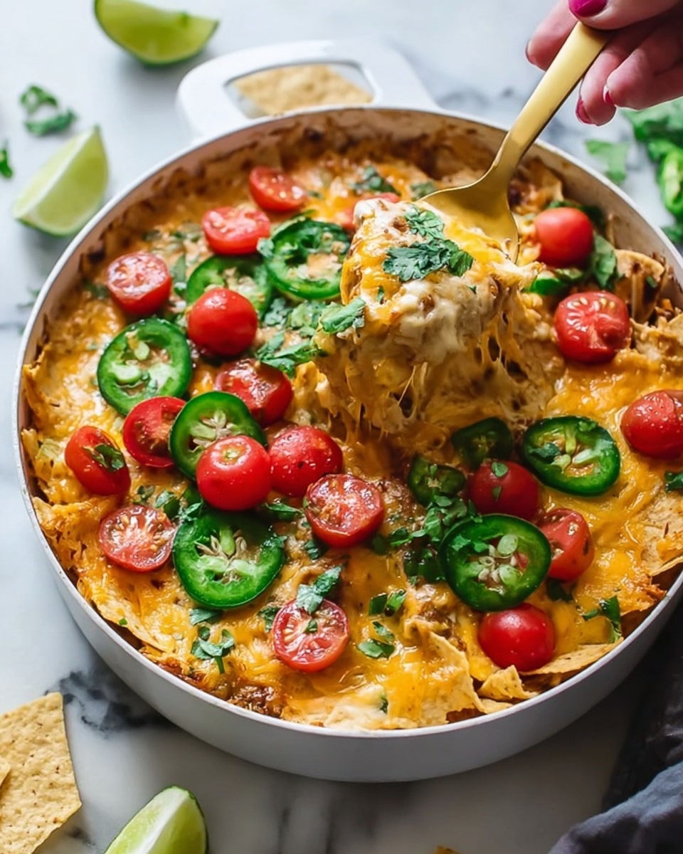 Super Easy Chicken Nacho Casserole Recipe - Recipe Image