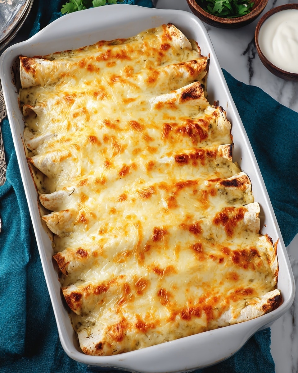 Creamy White Chicken Enchiladas Recipe - Recipe Image