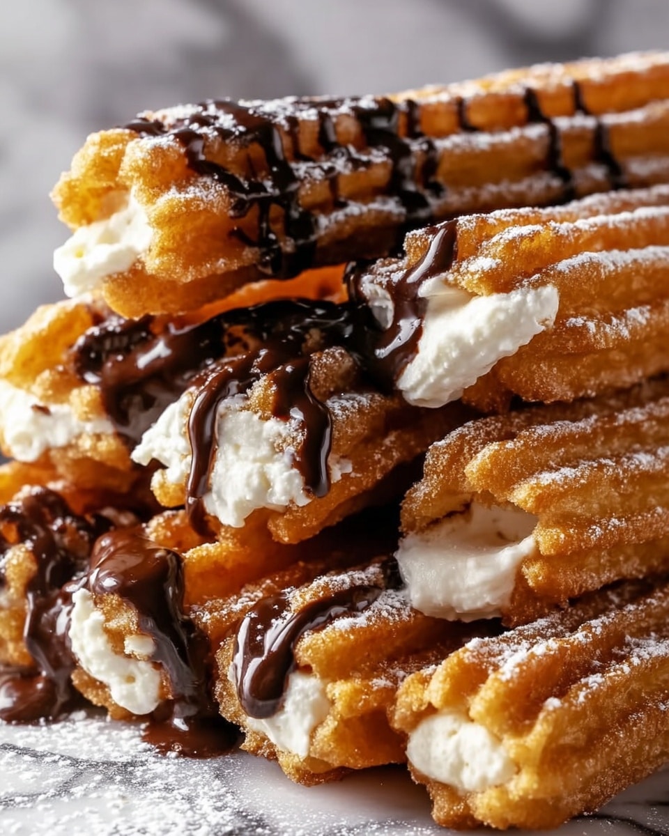 Cookie Dough Cheesecake-Stuffed Churros Recipe - Recipe Image