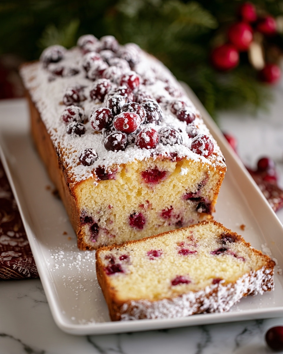 Christmas Cranberry Pound Cake Recipe - Recipe Image