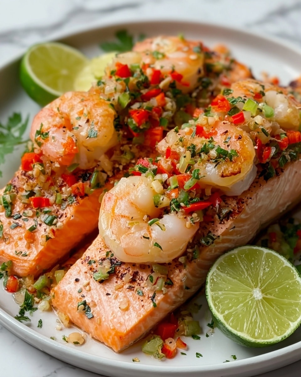 Elegant Cajun Seafood Stuffed Salmon Recipe - Recipe Image