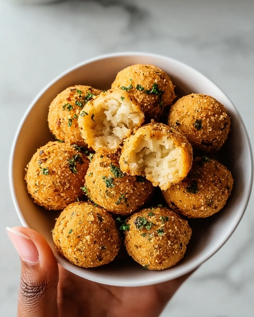 Air Fryer Cheesy Mashed Potato Balls Recipe - Recipe Image