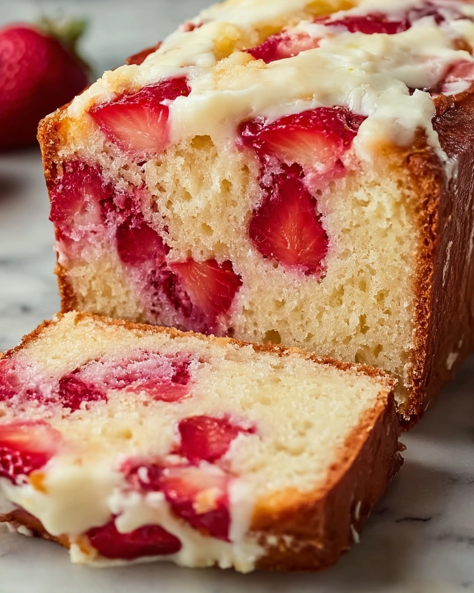 Sourdough White Chocolate Chip Strawberry Bread Recipe - Recipe Image