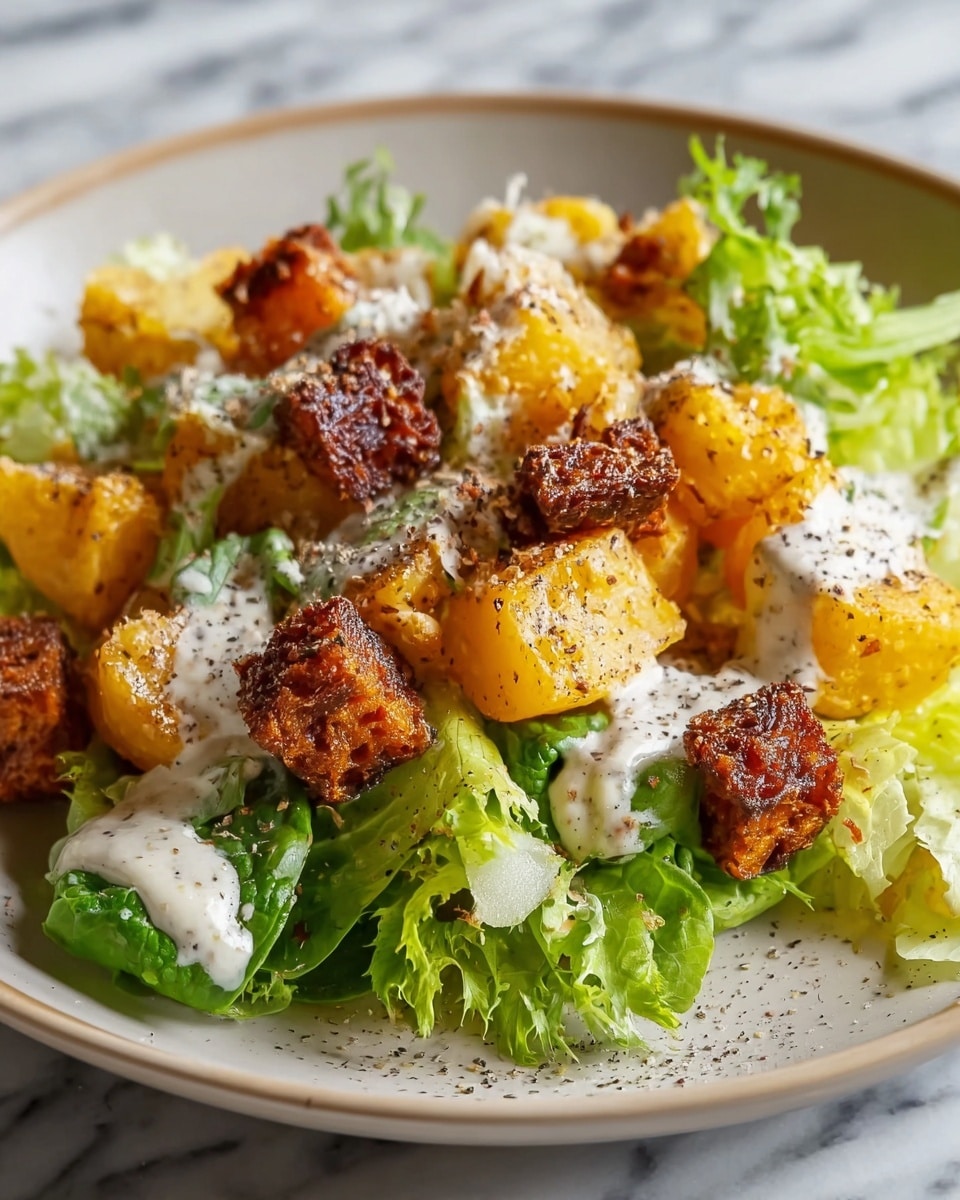 Crispy Potato Caesar Salad Recipe - Recipe Image