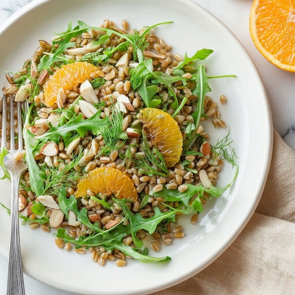 Farro Salad With Fennel, Oranges, and Almonds Recipe - Recipe Image