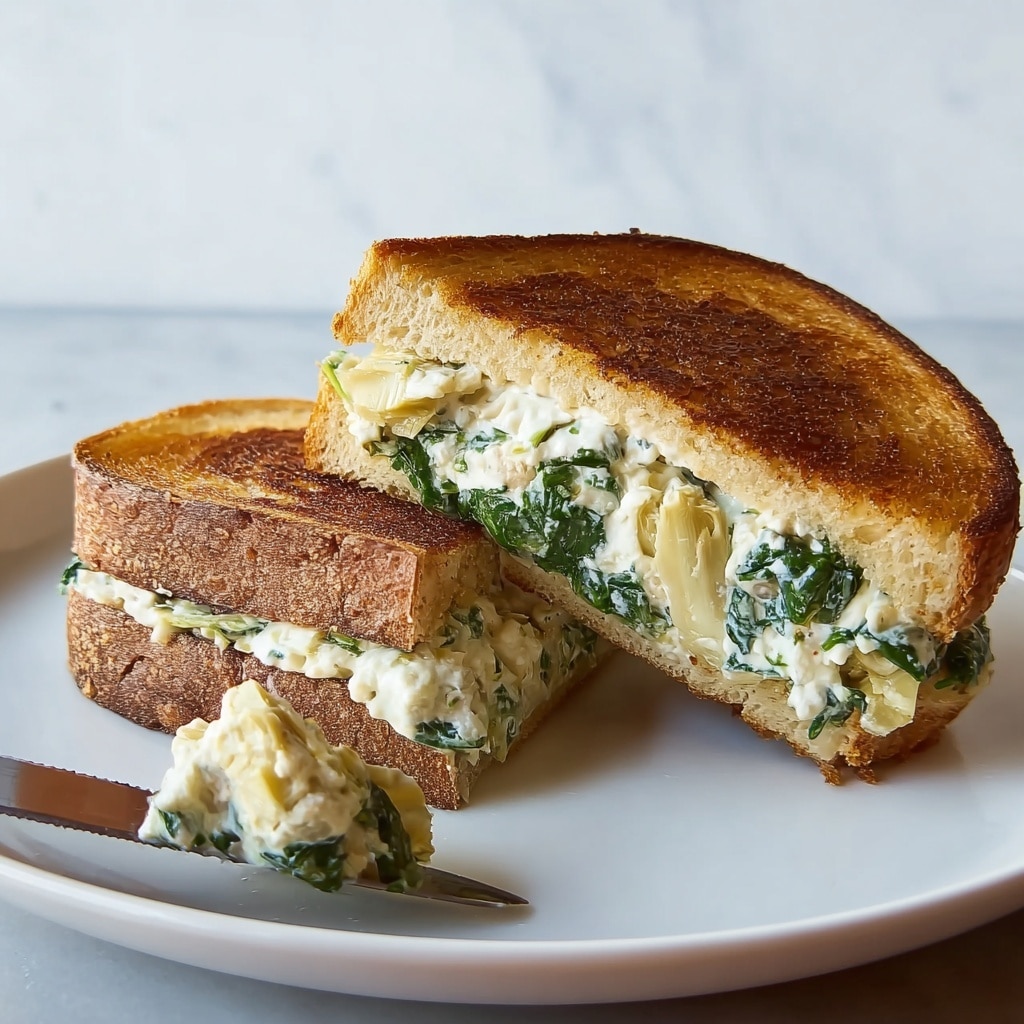 Spinach Artichoke Grilled Cheese Recipe - Recipe Image