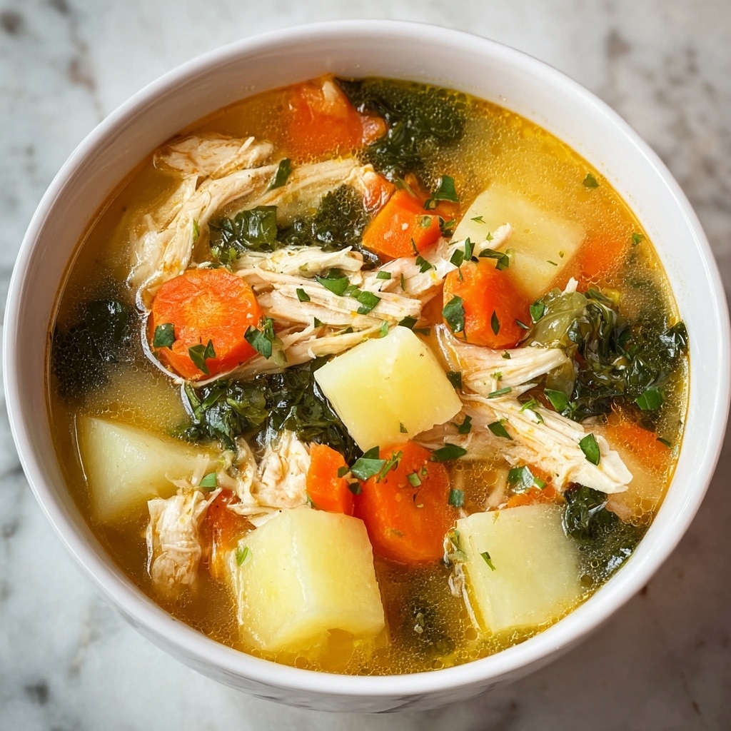Collard Greens Chicken and Vegetable Soup Recipe - Recipe Image