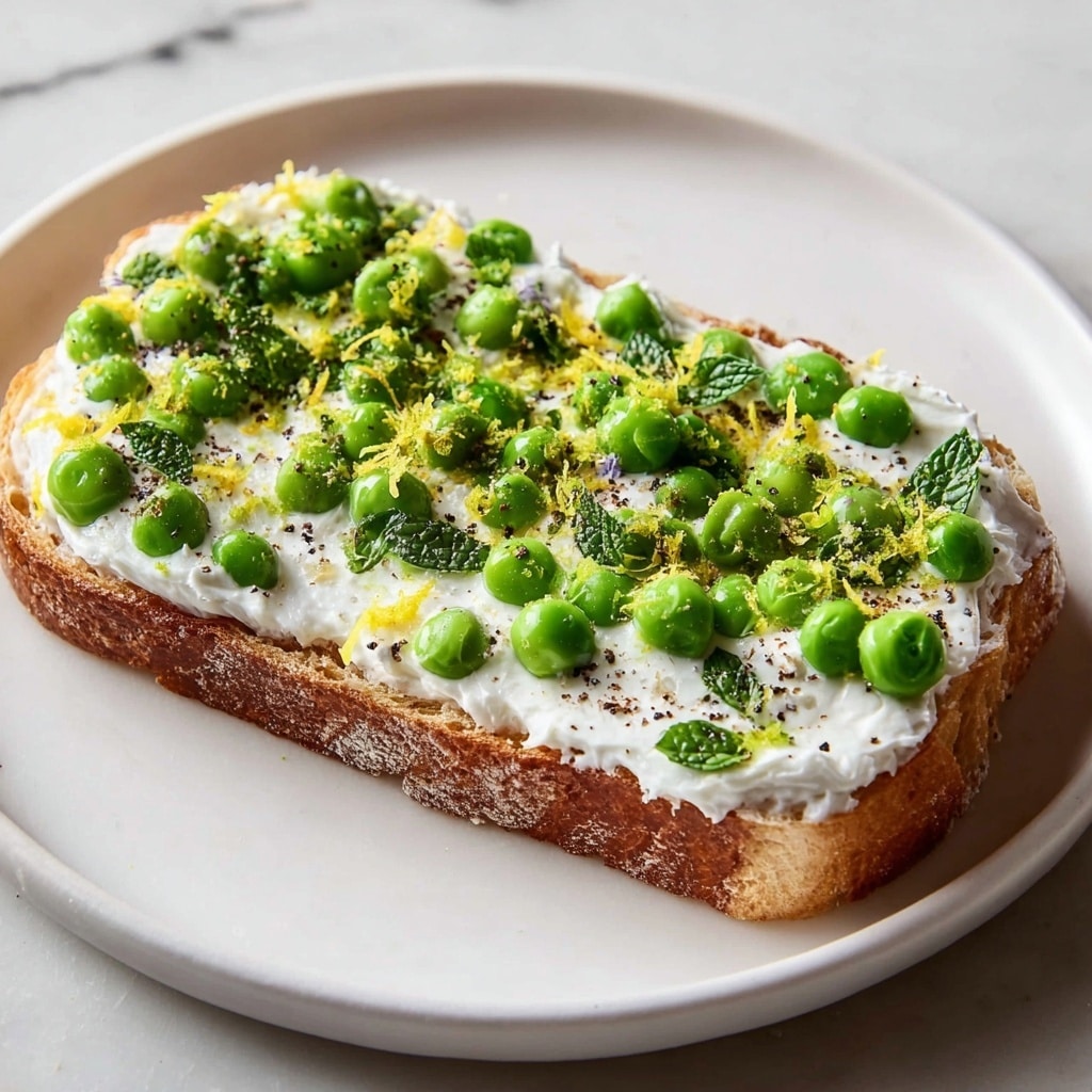 Pea & Mint Ricotta Toast Recipe - Recipe Image